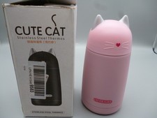 Thermoskanne - Baby " CUTE CAT -Katzen Cartons -Edelstahl  330 ml -Pink  -NEU!