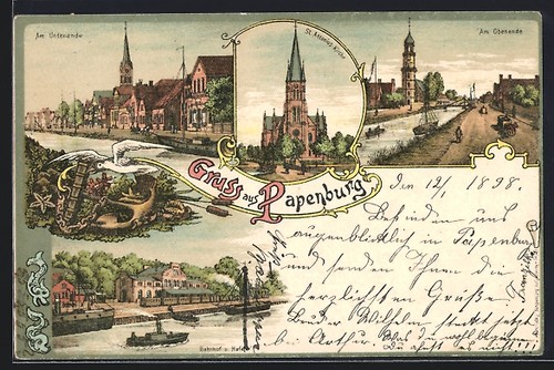 Lithographie papenburg st - lithographie, papenburg,
