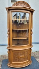 Eckvitrine Gründerzeit 1890 Eckschrank Vitrine Julius Groschkus Eiche Nussbaum