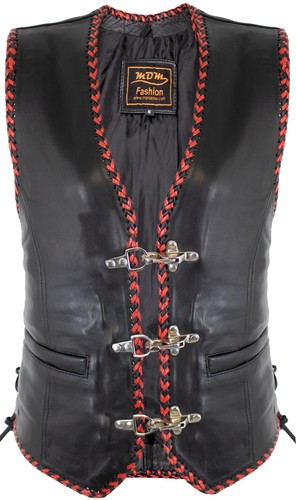 Damen lederweste slim - damen,