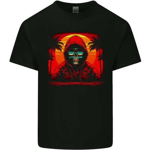 Lovetshirts retrowave skelett - retrowave,