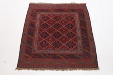 4 x 4 Fuß Kelim Rot Akzent