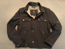 Belstaff Herren Bikerjacke, Nylon, schwarz, Gr. XL