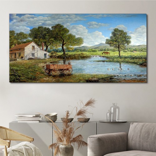 Gemälde landschaft baum berg - gemälde,
