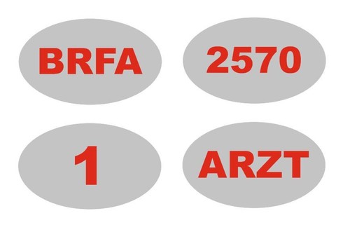 Satz helmkennzeichnungen - 6,