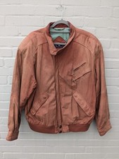 Vintage Lederjacke Gr. L Rot Used Echtleder 90s Original Montes Leather Wear