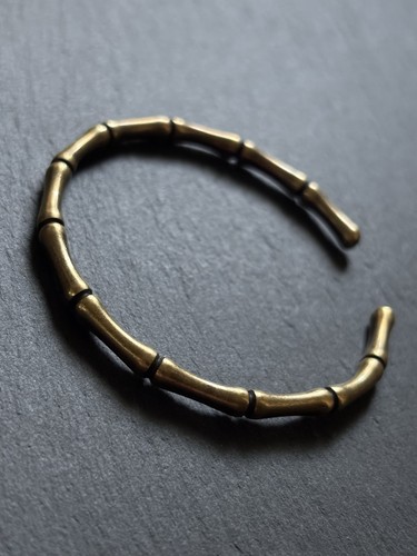 Armreif messing cuff bambus - armreif,