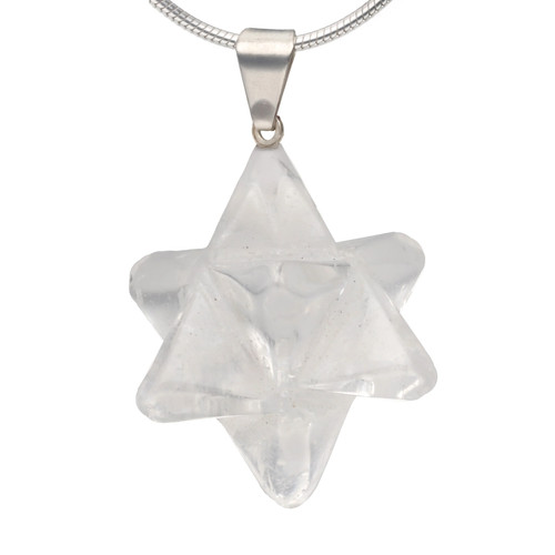 Bergkristall merkaba anhänger - bergkristall,