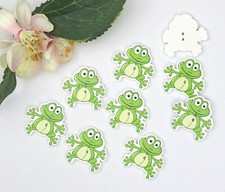 4x Frosch Knopf vintage Tiere Zoo Knöpfe Kinder Jungen Buben Frösche grün Tier