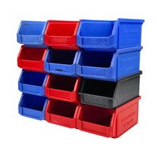 12x SSI Schäfer LF 211 ZW Sichtlager Box Lagerfix Blau Kunststoff Gebraucht #5