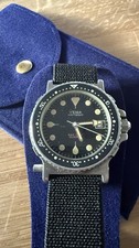 YEMA Navygraf 3 Taucheruhr & Diver Elastic Watch Strap Black
