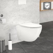 Spülrandloses WC Hänge WC Softclose Nano-Beschichtung Deckel lang Bidet-Funktion
