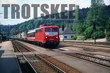 35mm Dia DB Deutschlandbahn Elektrolok 140 034 Vocklabruck 1991 orig