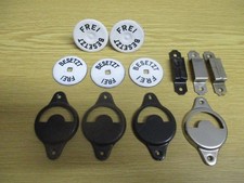 Toilettentür Verschluss Türriegel WC Konvolut Emaille Blech Frei Besetzt