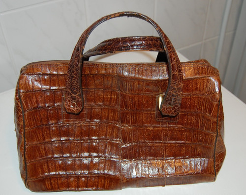 Krokodilleder handtasche - krokodilleder,