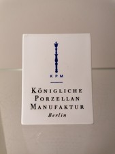 KPM Berlin Porzellanaufsteller Aufsteller Werbeschild Werbeaufsteller Zepter