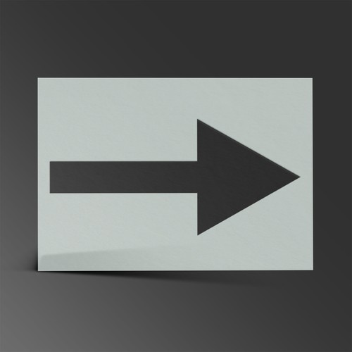 Pfeil schablone this way - pfeil,