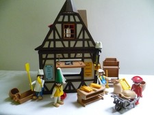 Playmobil Klicky - Bäckerei 3441 Mittelalter Fachwerkhaus mit viel Zubehör 70erJ