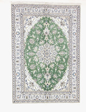 Orientteppich super Nain mit Seide ( 234 X 165 CM)  Perserteppich  Top Neu