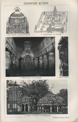 Lithografie 1905 indische - lithografie,