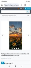 Türtapete Sonnenblumen / Sonnenaufgang/ Sonnenuntergang 