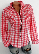 Karobluse Rot Kariert  Langarm