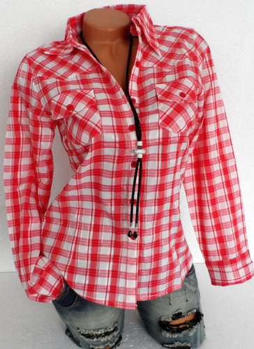 Karobluse rot kariert langarm - karobluse,