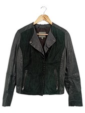 MUUBAA Damen Lederjacke Gr. 38/M Schwarz Elegant Klassisch Vintage