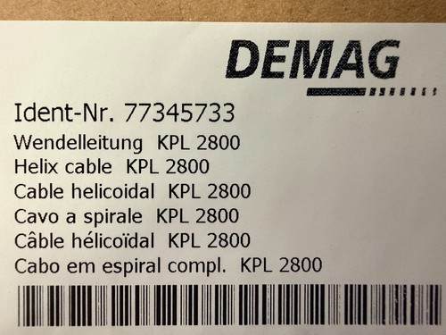 Neu demag wendelleitung kpl - wendelleitung,