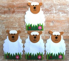 4 SCHAF - BESTECKTASCHEN -