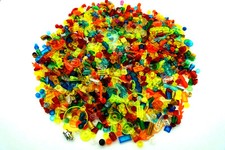 LEGO® 200 x Steine Neon – transparent rot blau gelb grün Flammen kleinteile