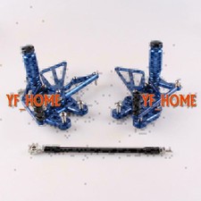 Motorrad Fußrastenanlage für Suzuki GSXR1000 K7 2007 2008 Blau