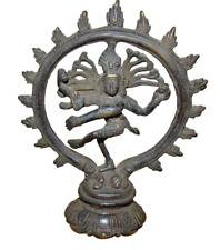 Uralte Figur "Tanzende Shiva" Bronze. H. ca. 14,5 cm.