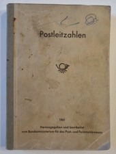Postleitzahlenbuch von 1961 Bundesministerium Post-Fernmeldewesen