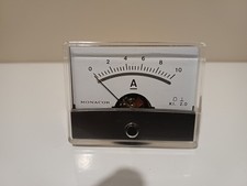 1 St. Einbau-Drehspul-Messgerät Amperemeter 10A Vollausschlag, Kl. 2,0