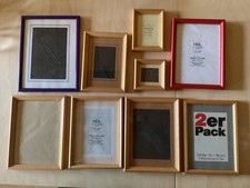 9 Foto- Bilderrahmen Holz hell, gebraucht,  Verschiedene Größen