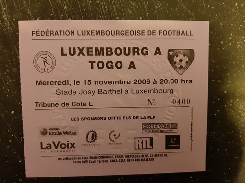 Ticket luxemburg togo - luxemburg,