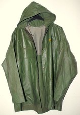 GUY COTTEN Glänzede PVC Regenjacke  + Kapuze Regenmantel Regen Mantel Jacke 56XL
