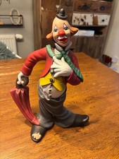 Gießkeramik handbemalt Clown ca. 30 cm hoch