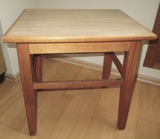 Vintage Küchen-Sitz-Blumenhocker,Beistelltisch,rechteck.,Holz/60er J./gepflegt