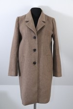 ° SELECTED Femme ° eleganter MANTEL Gr. 42 / L beige Wolle MIX Wollmantel