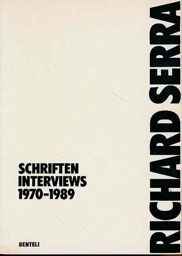 Richard serra schriften - richard,
