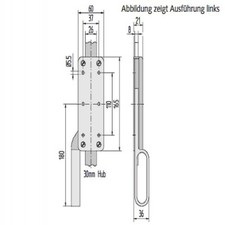 Falttor-Treibriegel Torriegel