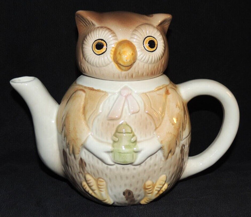 Keramik tee kaffeekanne eule - keramik,