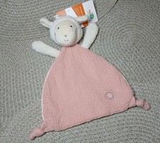 Schaf Lamm Pusblu rosa DM Musselin Kuscheltuch Schmusetuch 