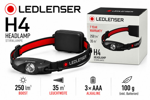 Ledlenser stirnlampe led - ledlenser, h4