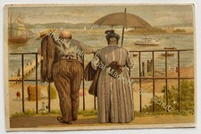 AK Litho 1911 Russland altes Paar Künstlerkarte