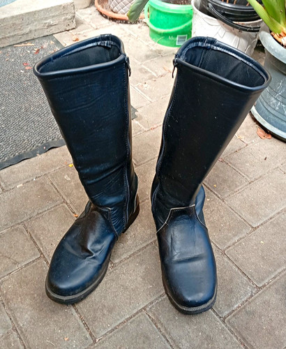 Reitstiefel schwarz kunstleder - reitstiefel,