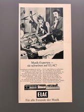 ELAC Giorgio Moroder Gaby Berger Musik HiFi Kiel 1970 Vintage Ad Werbung Reklame