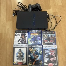 Sony PlayStation 2 SCPH-50004 PS2 FAT Dualshock 2 Controller | Memory | 7 Games